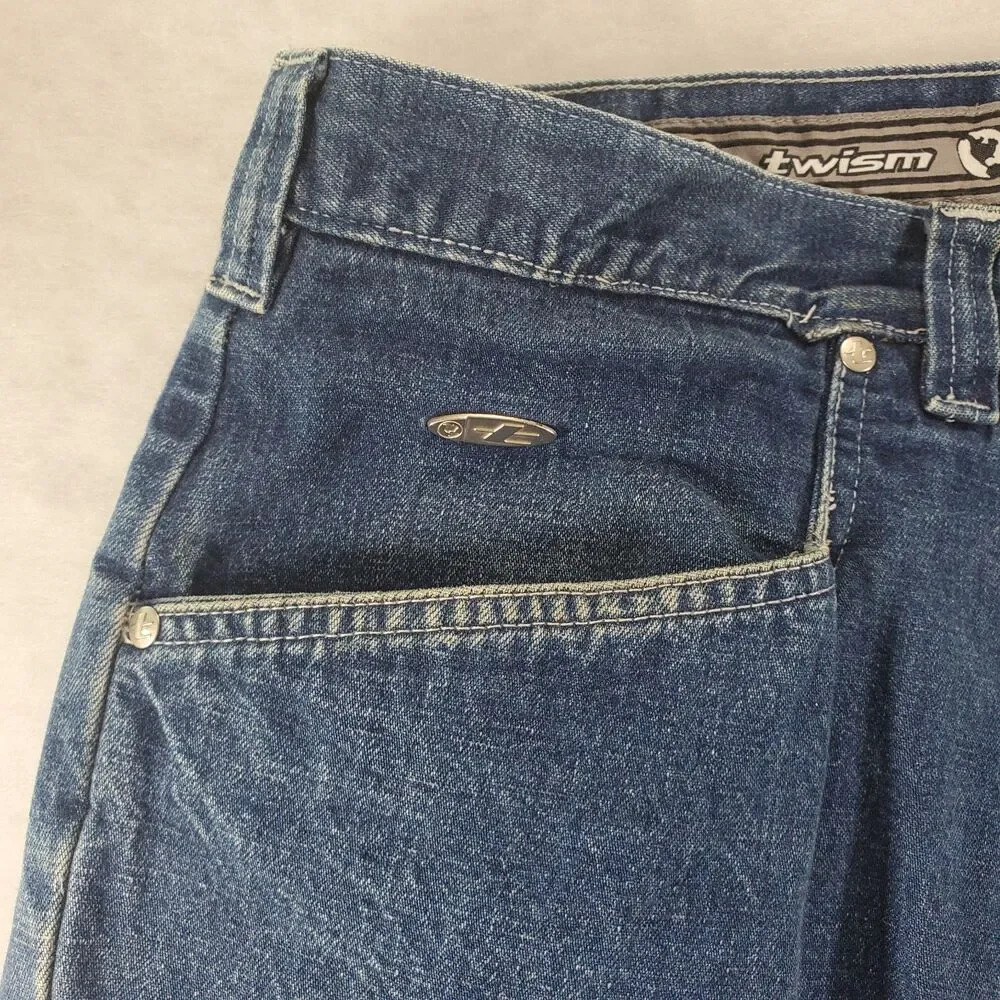36 (38x33) Shaquille O'Neal Twism Baggy Hip Hop Men's Jeans Denim Y2K Skater